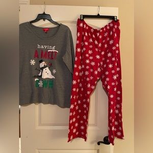 Christmas pjs worn once. $50 total all 4 pairs.